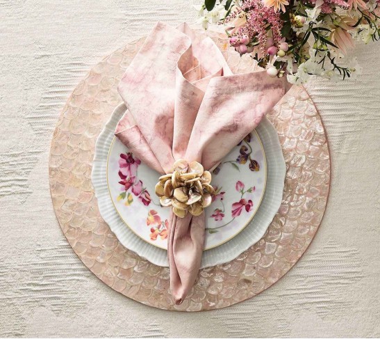 Tahiti Napkin Ring in Natural, Set of 4