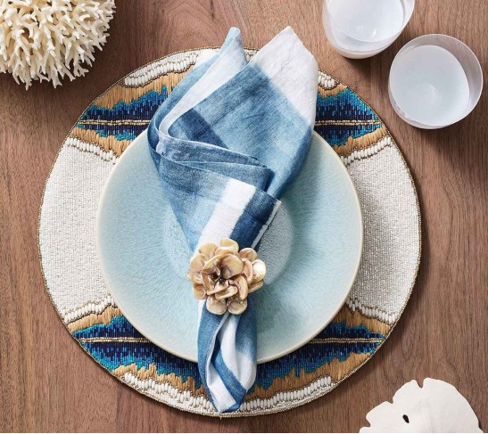 Tahiti Napkin Ring in Natural, Set of 4