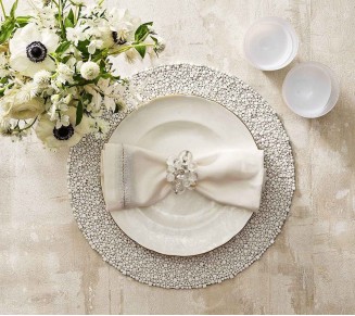 Cloud Napkin Ring in Clear, Set of 4