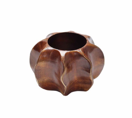 Twist Napkin Ring in Brown & Gold, Set of 4