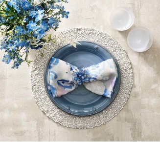 Starburst Napkin Ring in Periwinkle, Set of 4