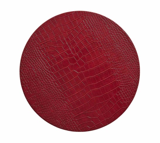 Croco Placemat in Red, Set of 4