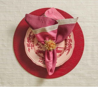 Croco Placemat in Red, Set of 4