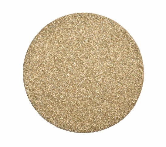 Vermicelli Placemat in Champagne, Set of 4