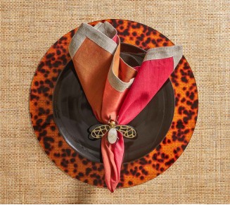 Tortoise Placemat in Brown, Set of 4