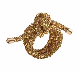 Glam Knot Napkin Ring in Gold, Set of 4