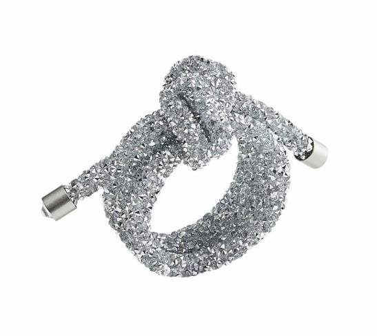 Glam Knot Napkin Ring in Silver, Set of 4