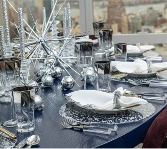 Glam Knot Napkin Ring in Silver, Set of 4