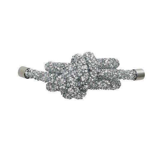 Glam Knot Napkin Ring in Silver, Set of 4