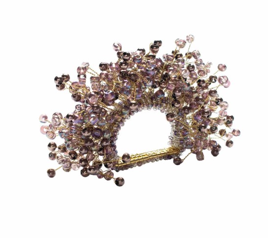 Spray Napkin Ring in Multi, Set of 4