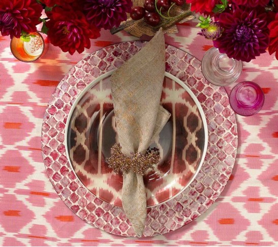 Spray Napkin Ring in Multi, Set of 4