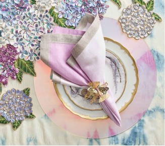 Hydrangea Drink Coasters in Multi, Set of 4 in a Gift Bag