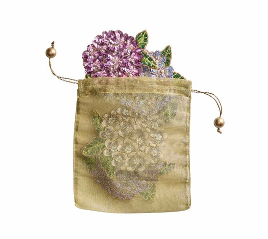 Hydrangea Drink Coasters in Multi, Set of 4 in a Gift Bag