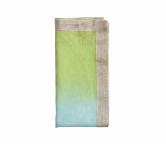 Dip Dye Napkin in Blue & Green, Set of 4