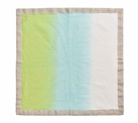 Dip Dye Napkin in Blue & Green, Set of 4