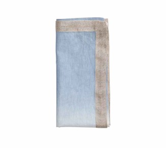 Dip Dye Napkin in White & Periwinkle, Set of 4