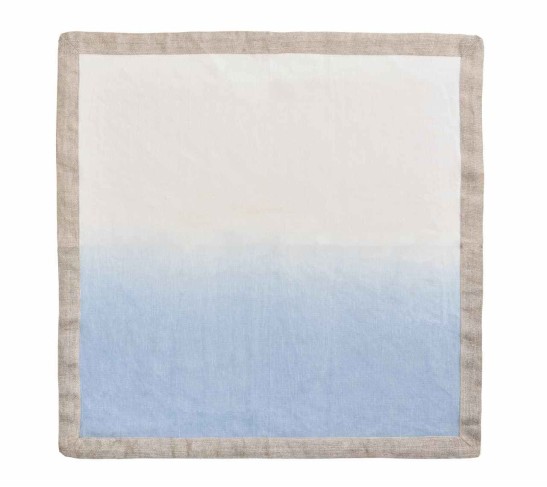 Dip Dye Napkin in White & Periwinkle, Set of 4