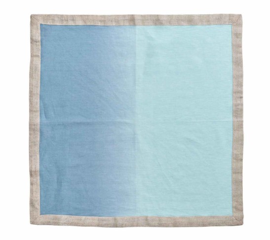 Dip Dye Napkin in Sky & Blue, Set of 4