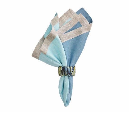 Dip Dye Napkin in Sky & Blue, Set of 4
