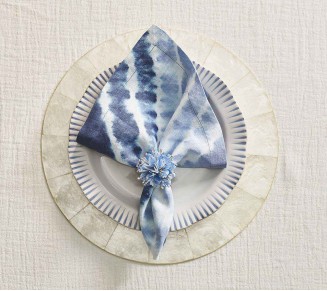 Duo Dye Napkin in Navy & Periwinkle, Set of 4