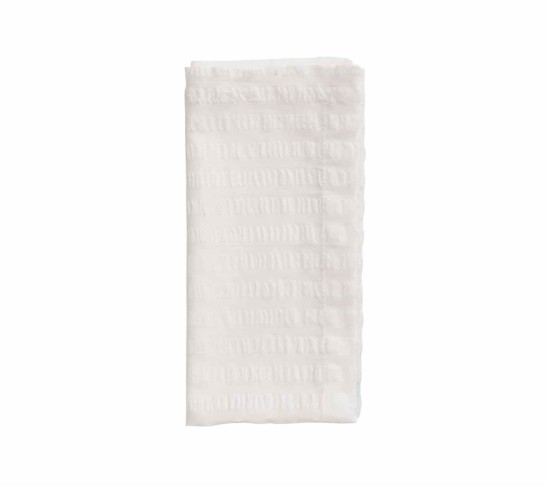 Seersucker Napkin in White, Set of 4