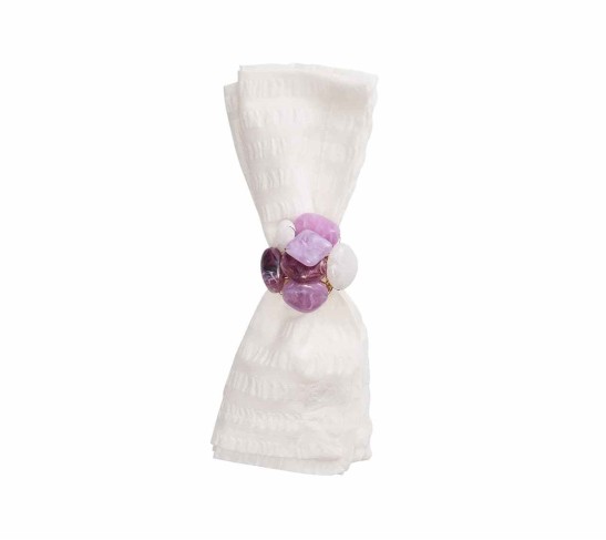 Seersucker Napkin in White, Set of 4