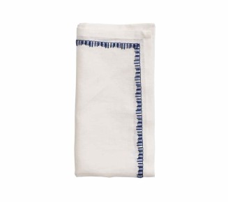 Filament Napkin in White & Navy, Set of 4
