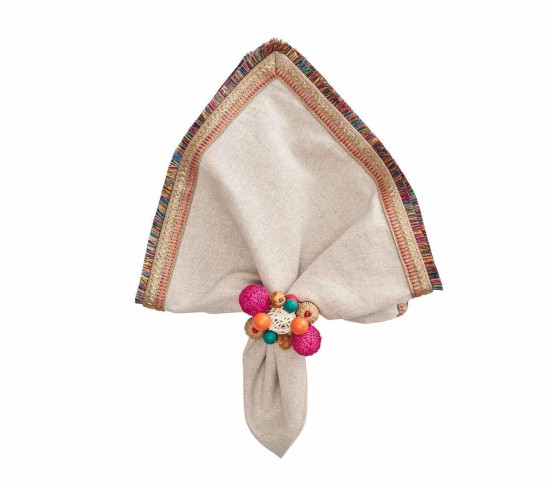 Spectrum Napkin in Natural & Multi, Set of 4