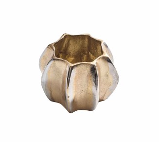 Desert Napkin Ring in Gold & Silver, Set of 4
