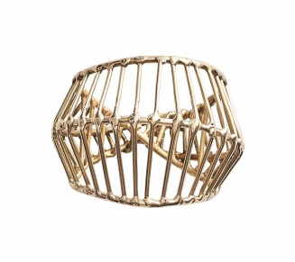Cage Napkin Ring in Gold, Set of 4