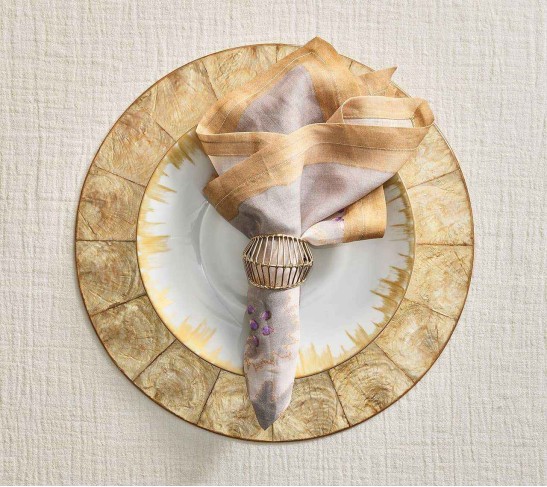 Cage Napkin Ring in Gold, Set of 4