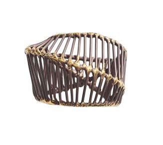 Cage Napkin Ring in Gold & Black, Set of 4