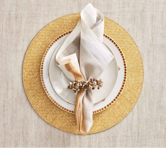 Cozumel Napkin Ring in Natural, Set of 4