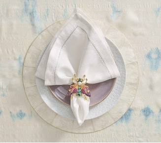 Glam Fly Napkin Ring in Multi, Set of 4 in a Gift Box