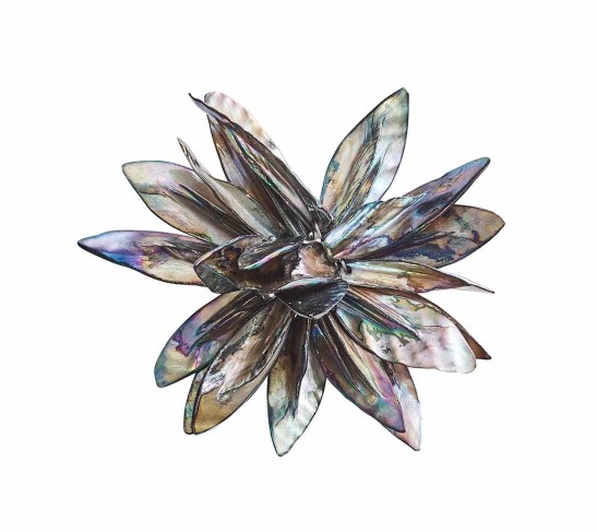 Shell Flower Napkin Ring in Multi, Set of 4