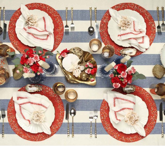 Dahlia Napkin Ring in Ivory, Set of 4