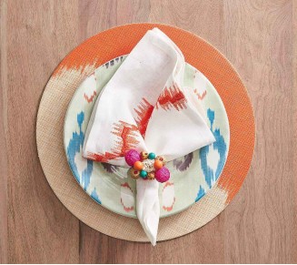 Java Napkin Ring in Multi, Set of 4