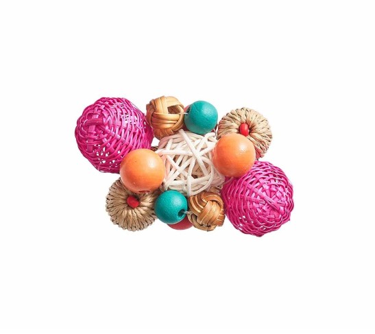 Java Napkin Ring in Multi, Set of 4