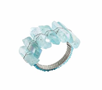 Radiant Napkin Ring in Seafoam, Set of 4