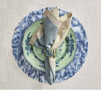 Radiant Napkin Ring in Midnight, Set of 4