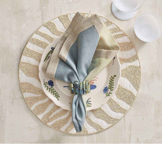 Radiant Napkin Ring in Midnight, Set of 4