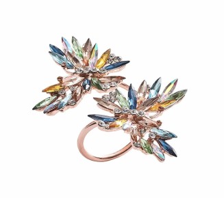 Butterflies Napkin Ring in Multi, Set of 4, in a Gift Box
