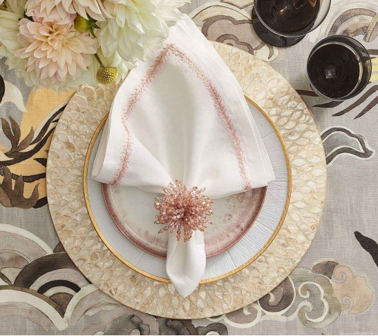 Brilliant Napkin Ring in Blush, Set of 4