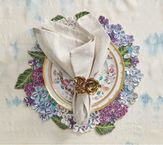 Hydrangea Placemat in Multi, Set of 2