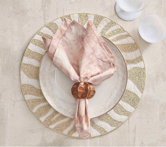 Serengeti Placemat in White & Natural, Set of 2