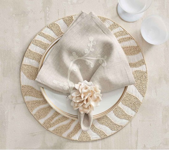 Serengeti Placemat in White & Natural, Set of 2