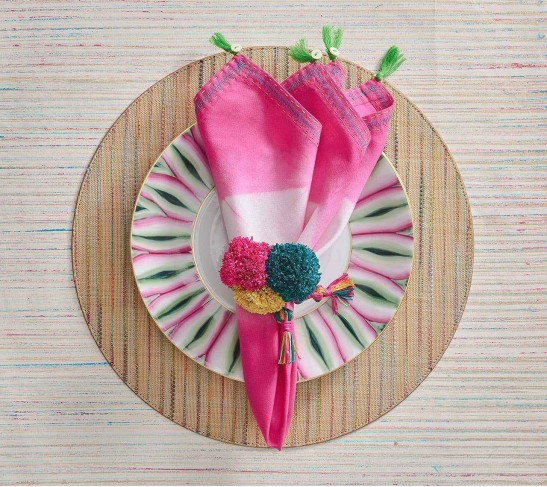 Frolic Placemat in Natural & Multi, Set of 4