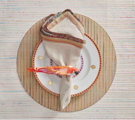 Frolic Placemat in Natural & Multi, Set of 4