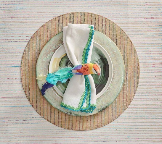 Frolic Placemat in Natural & Multi, Set of 4
