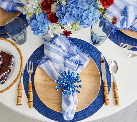 Saigon Placemat in Navy, Set of 4